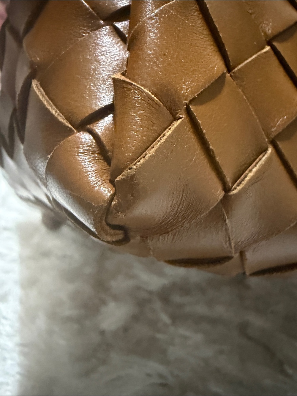 Bottega Veneta Cognac Intrecciato Leather Andiamo Medium - Picture 8 of 14